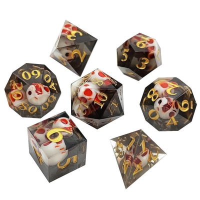 ست تاس RPG با رزین طبیعی عملی سبک وزن مقاوم در برابر سایش
