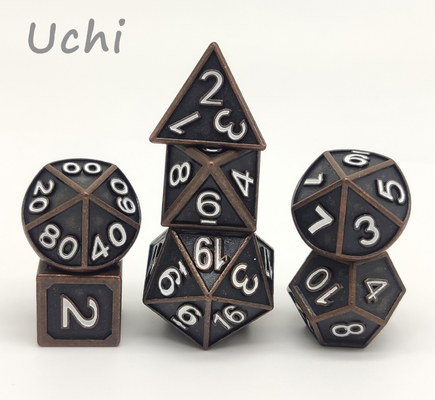 تاس RPG فلزی بدون بو و غیر سمی رنگ سیاه