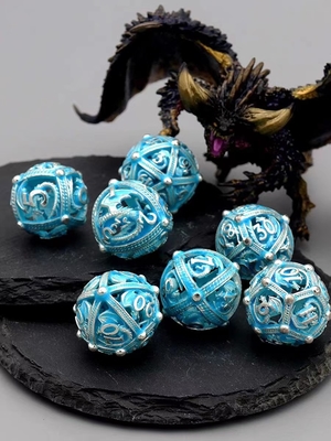 Night Light Dice Luxury 7 Pcs set Custom DND Polyhedral led درخشان