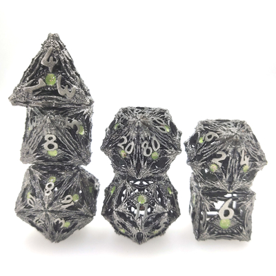 ست تاس RPG چندوجهی مینی ضد سایش دست ساز محکم و قابل حمل محکم