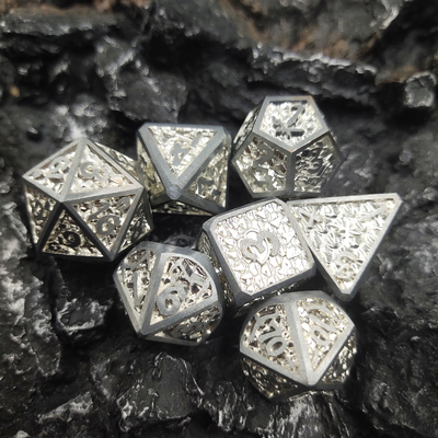 کارت Edge فلزی RPG تاس حک شده با دست بادوام برای Savage World Polyhedral