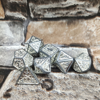 کارت Edge فلزی RPG تاس حک شده با دست بادوام برای Savage World Polyhedral