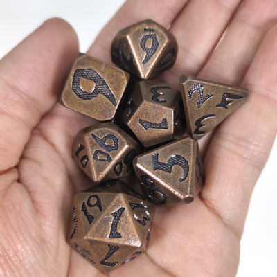 Affirm Card Made Dice Copper Sets Dice Set بی بو برای مجموعه چند وجهی