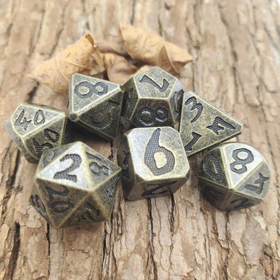 مینی RPG Dice DND RPG تاس بادوام برای سیاه چال ها و اژدها Aurichalceous چند وجهی