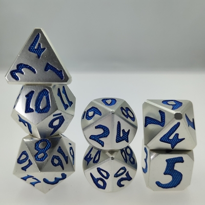 دستی قابل حمل تاس RPG ریخته شده با دست پولیش شده مقاوم در برابر سایش Polyhedral 7 Die