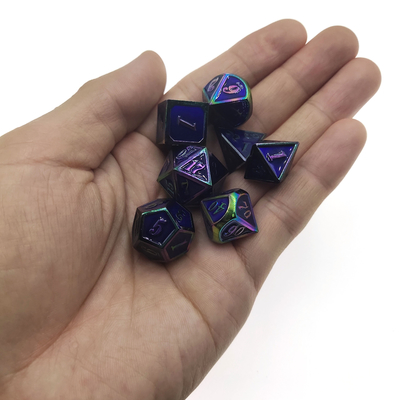 مجموعه تاس چند وجهی چند منظوره محکم 7 عددی اندازه 12 سانتی متری RPG تاس ست روی