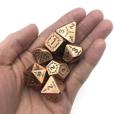 ست تاس RPG انبوه تاس چند وجهی با دست جلا داده شده با هسته مایع مشکی غیر سمی