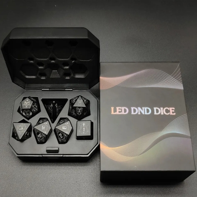 روشن کردن DND Dice قابل شارژ مجدد با جعبه شارژ 7 PCS LED Electronic Dice For Tabletop