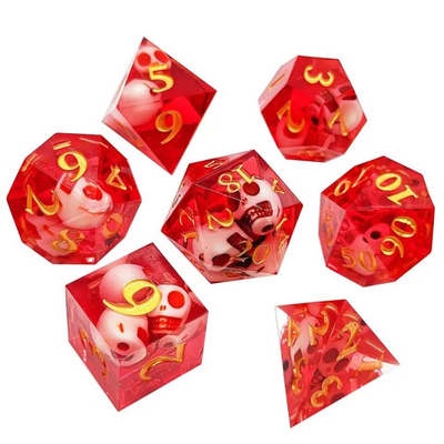 ست تاس RPG با رزین طبیعی عملی سبک وزن مقاوم در برابر سایش