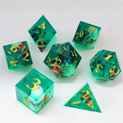 ست تاس RPG با رزین طبیعی عملی سبک وزن مقاوم در برابر سایش