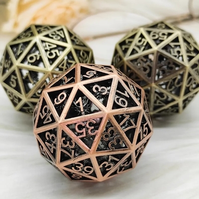 60D Macrobine Zinc Alloy Metal Dice Set بازی دسکتاپ منحصر به فرد DND