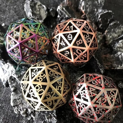60D Macrobine Zinc Alloy Metal Dice Set بازی دسکتاپ منحصر به فرد DND