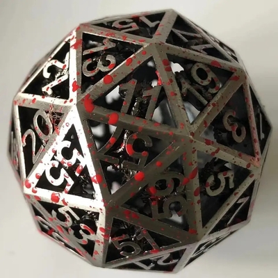 60D Macrobine Zinc Alloy Metal Dice Set بازی دسکتاپ منحصر به فرد DND