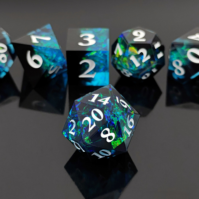 دو رنگ سفارشی DND RPG کید مجموعه D6 D20 7 قالب چندبسته مجموعه