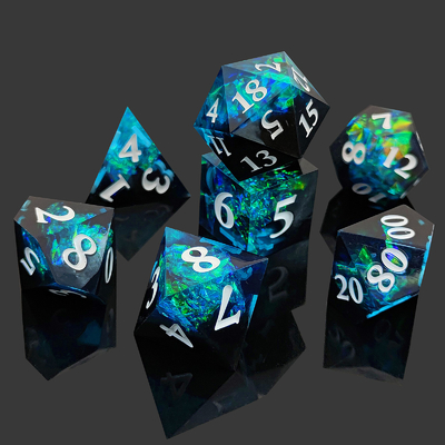 دو رنگ سفارشی DND RPG کید مجموعه D6 D20 7 قالب چندبسته مجموعه