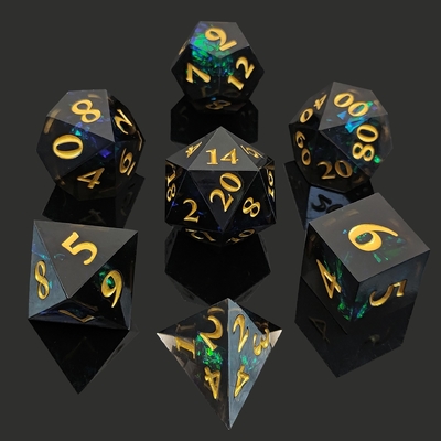 دو رنگ سفارشی DND RPG کید مجموعه D6 D20 7 قالب چندبسته مجموعه