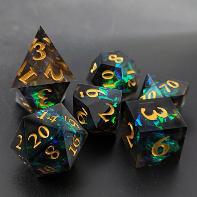 دو رنگ سفارشی DND RPG کید مجموعه D6 D20 7 قالب چندبسته مجموعه