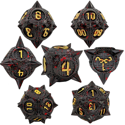 مجموعه اسب های فلزی ستاره خون D8 Dragon And Dungeon