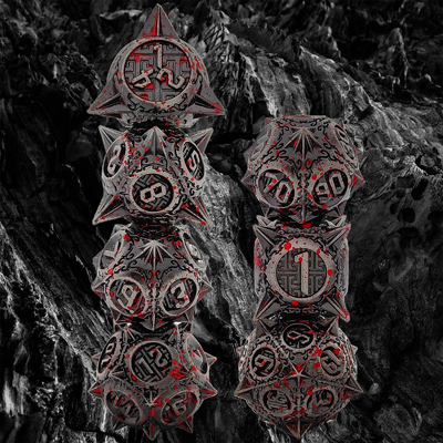 مجموعه اسب های فلزی ستاره خون D8 Dragon And Dungeon