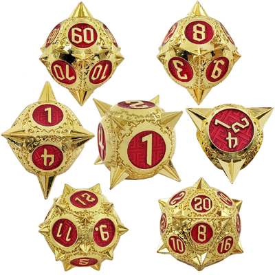 TRPG 16mm Polyfront DND فلزی کاشی چند رنگی طراحي شهاب سنگ چکش