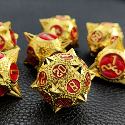 TRPG 16mm Polyfront DND فلزی کاشی چند رنگی طراحي شهاب سنگ چکش