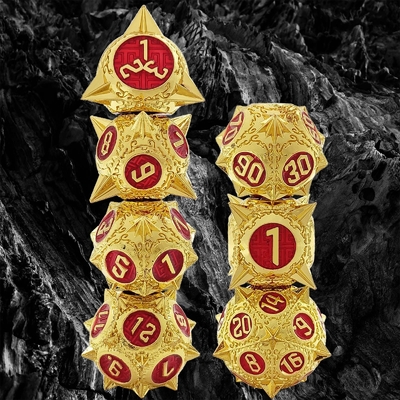 TRPG 16mm Polyfront DND فلزی کاشی چند رنگی طراحي شهاب سنگ چکش