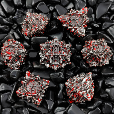 Lotus Metal Dice Set DND Dungeons And Dragons TRPG بازی تخته ای D6