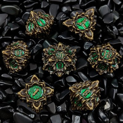 Lotus Metal Dice Set DND Dungeons And Dragons TRPG بازی تخته ای D6