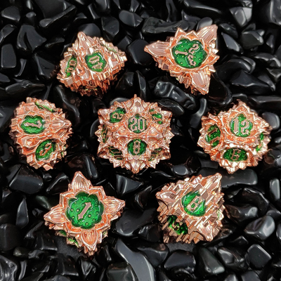 Lotus Metal Dice Set DND Dungeons And Dragons TRPG بازی تخته ای D6