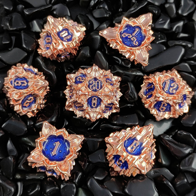 Lotus Metal Dice Set DND Dungeons And Dragons TRPG بازی تخته ای D6