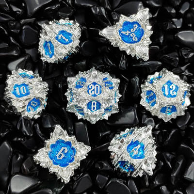 Lotus Metal Dice Set DND Dungeons And Dragons TRPG بازی تخته ای D6
