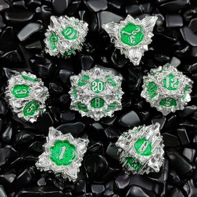 Lotus Metal Dice Set DND Dungeons And Dragons TRPG بازی تخته ای D6