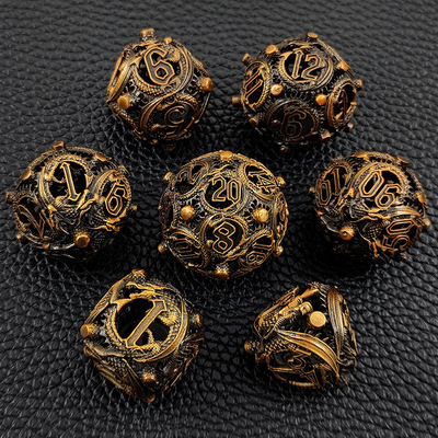 Longkong Circle Metal Dice Set DND Dungeon And Multi -Noodle بازی شطرنج RPG