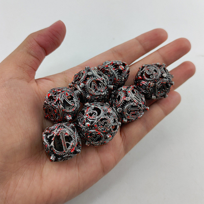 Longkong Circle Metal Dice Set DND Dungeon And Multi -Noodle بازی شطرنج RPG