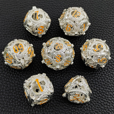 Longkong Circle Metal Dice Set DND Dungeon And Multi -Noodle بازی شطرنج RPG