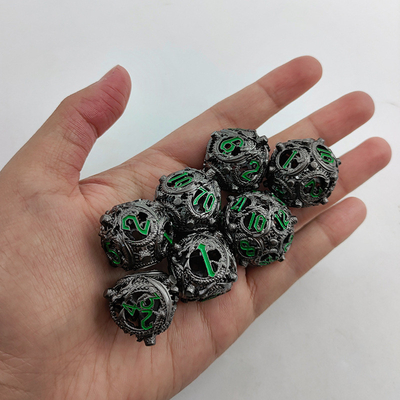 Longkong Circle Metal Dice Set DND Dungeon And Multi -Noodle بازی شطرنج RPG