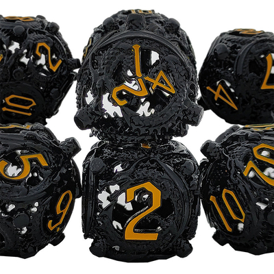 Longkong Circle Metal Dice Set DND Dungeon And Multi -Noodle بازی شطرنج RPG