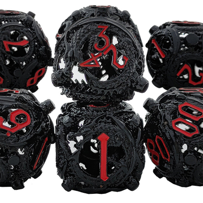 Longkong Circle Metal Dice Set DND Dungeon And Multi -Noodle بازی شطرنج RPG