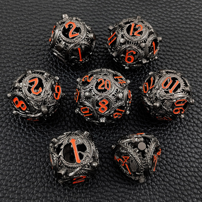 Longkong Circle Metal Dice Set DND Dungeon And Multi -Noodle بازی شطرنج RPG