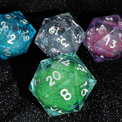 20D Single Resin Running Sand Dice Set Cruzu's Call RPG#DND#Coc بازی های رزین تک بعدی