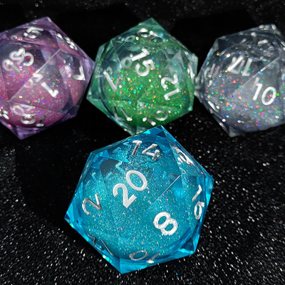 20D Single Resin Running Sand Dice Set Cruzu's Call RPG#DND#Coc بازی های رزین تک بعدی