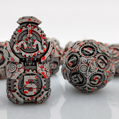 مجموعه تاس های متال گیر DND Dungeons And Dragons TRPG جدول تاس های چندسطحی D6