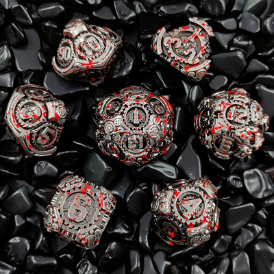 مجموعه تاس های متال گیر DND Dungeons And Dragons TRPG جدول تاس های چندسطحی D6