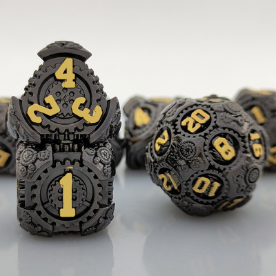 مجموعه تاس های متال گیر DND Dungeons And Dragons TRPG جدول تاس های چندسطحی D6