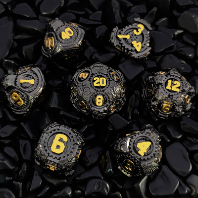 مجموعه تاس های متال گیر DND Dungeons And Dragons TRPG جدول تاس های چندسطحی D6