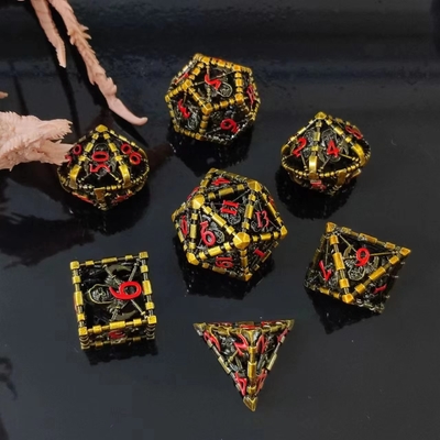 Antique Hollow Metal Dice Suite Dragon And Underground City Board Game DND RPG بازی های تخته ای DND