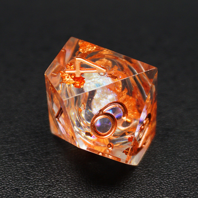 رنگ زرد Flurry Line RPG Resin Dice Set Krusu DND برای هدیه و جمع آوری