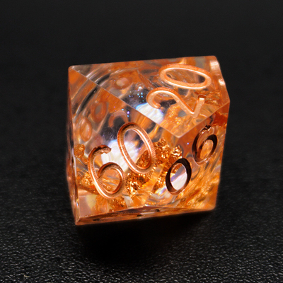 رنگ زرد Flurry Line RPG Resin Dice Set Krusu DND برای هدیه و جمع آوری