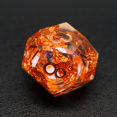 رنگ زرد Flurry Line RPG Resin Dice Set Krusu DND برای هدیه و جمع آوری
