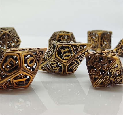 Chongtian Snake Hollow Metal Dice Set Multi -Faceted Table Game #Dnd#Rpg#Coc بازی روی میز چند جنبه ای
